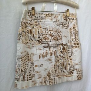 Cotton Skirt Mini Pencil Skirt So Cute Fun Gentle Pink Print Size 8 M Medium